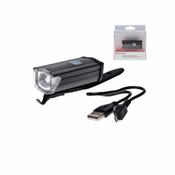 LED kolesarska svetilka sprednja USB 3W 200lm