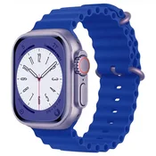 Infostyle Silikonski pašček Techsuit za Apple Watch 42/44/45/49mm, modra Temno modra/Silikon