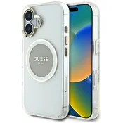 1 to 3 Ovitek Guess Za Iphone 16 Za Magsafe S Klasičnim Logotipom Kroga V Barvni Kovini