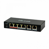 HiLook stikalo 100M 6-port 4xPoE Mini kovinsko ohišje NS-0106P-35