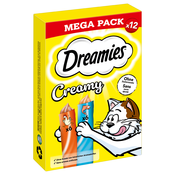 Dreamies kremni prigrizek - Varčno pakiranje: Piščanec & losos (84 x 10 g)