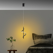 Crna LED viseca svjetiljka o 16 cm Likma – Opviq lights
