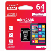 Goodram spominska kartica 64GB micro SD 2v1 60MB/s