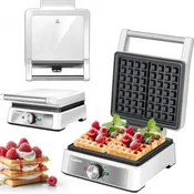 MPM MGO-41 aparat za vaflje 1600 W, 2 globoka vaflja, termostat – bela