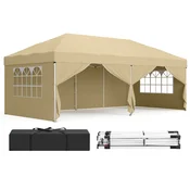 SONGMICS Zložljiv paviljon Gazebo 6x3x2,6 m bež, (5000248809)