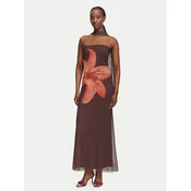 Vero Moda Poletna obleka Rosetta 10356030 Temno rjava Regular Fit