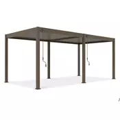 Bioklimatska pergola Antares — Samostoječa/3 x 6/Rjava/Ročni