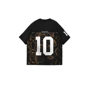 Kleidermafia Majica Oversize Brooklyn T-shirt - Black and Brown črna
