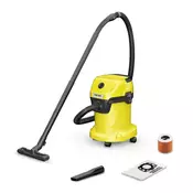 KARCHER WD 3 V-17/4/20 Usisivac za mokro i suvo usisavanje, 1000 W, 17l, Žuti