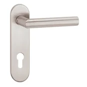Okovje za vrata TWIN VISION H 1802 FS (E), klika-klika, Odprtina za cilindrični vložek PZ, Twin E (nerjavno jeklo mat), 72 mm