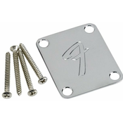 Fender Neck plate - F chrome metalna plocica