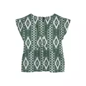 VERO MODA Bluza VMMYMILO  zelena / bela