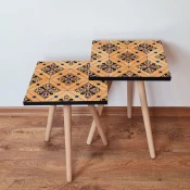 Hanah Home Set klub stocica 2Shp43, 2 komada, Narandžasti