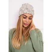 Womens cap Eliza K205 ecru+gray