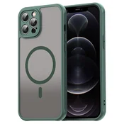 Hibridni ovitek HaloFrost II MagSafe za iPhone 12 Pro Max - green