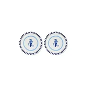 POLSPOTTEN  Komplet plitvih krožnikov  bird patterned 27 cm 2-pack