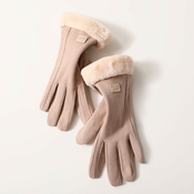 Zimske rukavice Gentle Touch - elegantne ženske touchscreen rukavice za hladne zimske dane - smede