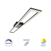 Braytron LED plafonjera BRY-CRYSTAL-C-40W-3U1-DALJINSI-CRNA