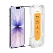 IMAK Dust-free Chamber zaščitno steklo za iPhone 17 Pro, Črn rob