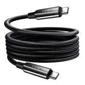 LINQ LinQ, Kabel za polnjenje in prenos USB-C/USB-C 5A 240W Power Delivery 2m, Črna, (5000220113)