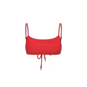 cfab Bikini zgornji del Signature Essential Swim Top ognjeno rdeča