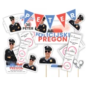 Personal Personaliziran rojstnodnevni set - policijsko praznovanje