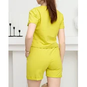 Resti Womens cotton sports sweat suit set in a lime color - Clothing