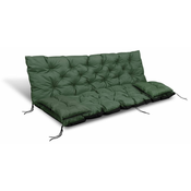 shumee Vrtna blazina 100x60x50 cm + 2 blazini za gugalnico nepremočljiva zelena