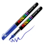 Akrilni marker M&G MOCALO, s čopičasto konico - safirno modra 609