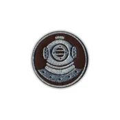shumee Našitek Diver (rjavo-srebrn) - Prišiven - Vezen našitek/značka/emblem