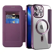 Etui SmartMag Book z Magsafe tehnologijo in RFID denarnico za iPhone 13 Pro Max - purple