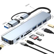 INF 8-v-1 adapter tipa C za prenosnike - model 2218TU, (21748740)