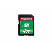 Transcend 4GB SDHC (Class 4) pomnilniška kartica, modra/črna