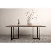 Venture Design Jedilna miza 75x200x100 cm črna
