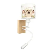 Brilagi - LED Flex. lampa BOBO WOOD 1xE27/25W/230V + LED/3W hrast/bela/ružicasta/vile