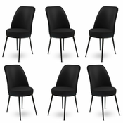 HANAH HOME Set 6 stolica Dexa Black
