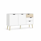 Bijela komoda OSLO 75381 s 3 ladice