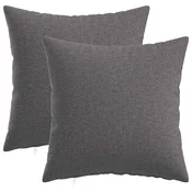 vidaXL Prevleka za blazino 2 kos HEERLEN Svetlo siva 40 x 40 cm Blago
