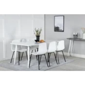 Venture Design Jedilna miza 180x90x75 cm bela