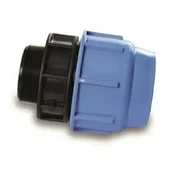 shumee PE prehod z navojem 75-2,5\ M modro tesnilo PN16