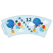 Personal Personalizirane papirnate skodelice 6 kosov - Zabava z baloni