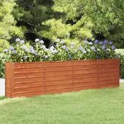 Povišena vrtna gredica boja hrde 320 x 40 x 77 cm celik COR-TEN