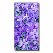 tulup.si Steklena navpična ura Cvetje cvetje vijolična 30x60 cm