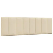 Vidaxl Blazina za vzglavje Hanko krem 160 cm blago