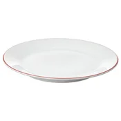 VINTERFINT Desertni tanjir, bela/crvena, 20 cm