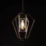 Moretti Luce Gemstone 3452 zunanja viseča svetilka antična medenina/čista - Vintage - starinska medenina, prozorna