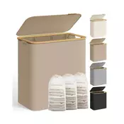 Songmics Košara za perilo 60x385x705 cm rjava
