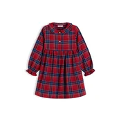 TOMMY HILFIGER Obleka temno modra/burgund/češnjevo rdeča/bela