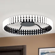 ORION Mansion LED stropno svjetlo, crno-bijelo O 63 cm - Dnevni boravak/blagovaonica - Moderan - crno i bijelo - Metal