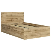 Postelja Tetrix B - 120x200 cm - wotan hrast